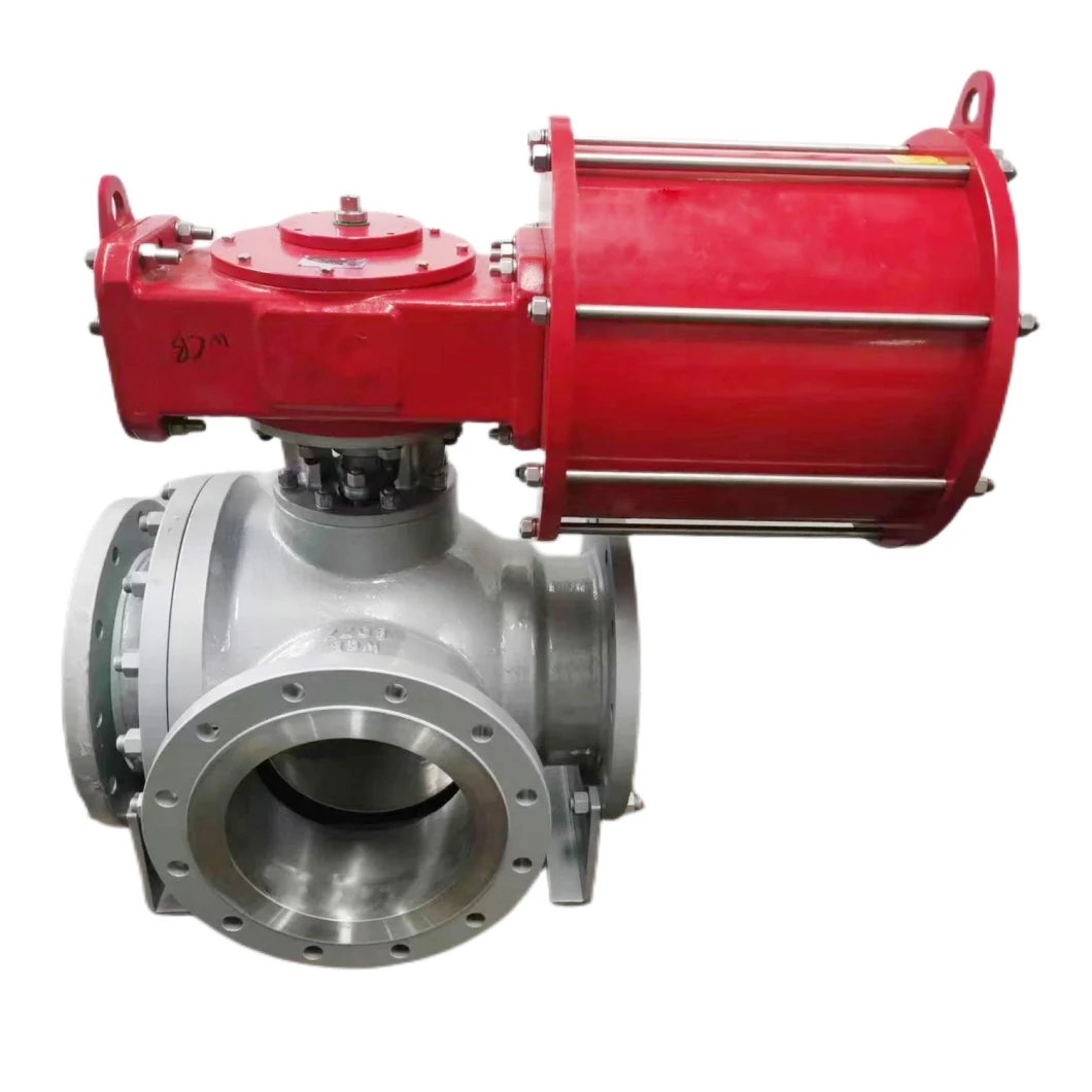 Flanged High Temperature High Pressure Fixed Tee Ball Valve