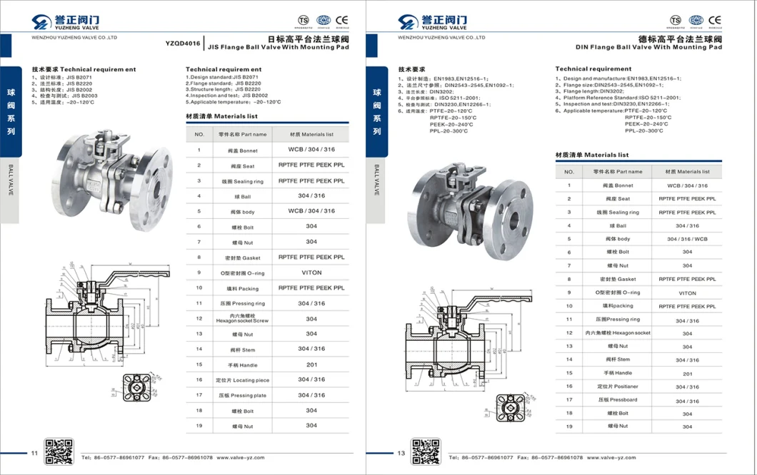 1/4~4&quot; Stainless Steel 2PC Floating Flanged Ball Valve