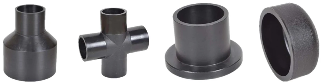 High Quality Water Supply SDR13.6 &amp; SDR17 Plastic Pressure Black Welded Pipe Fitting PE Plumbing Pipe Equal Tee and Fittings HDPE Butt Fusion Weld Pipe Fitting