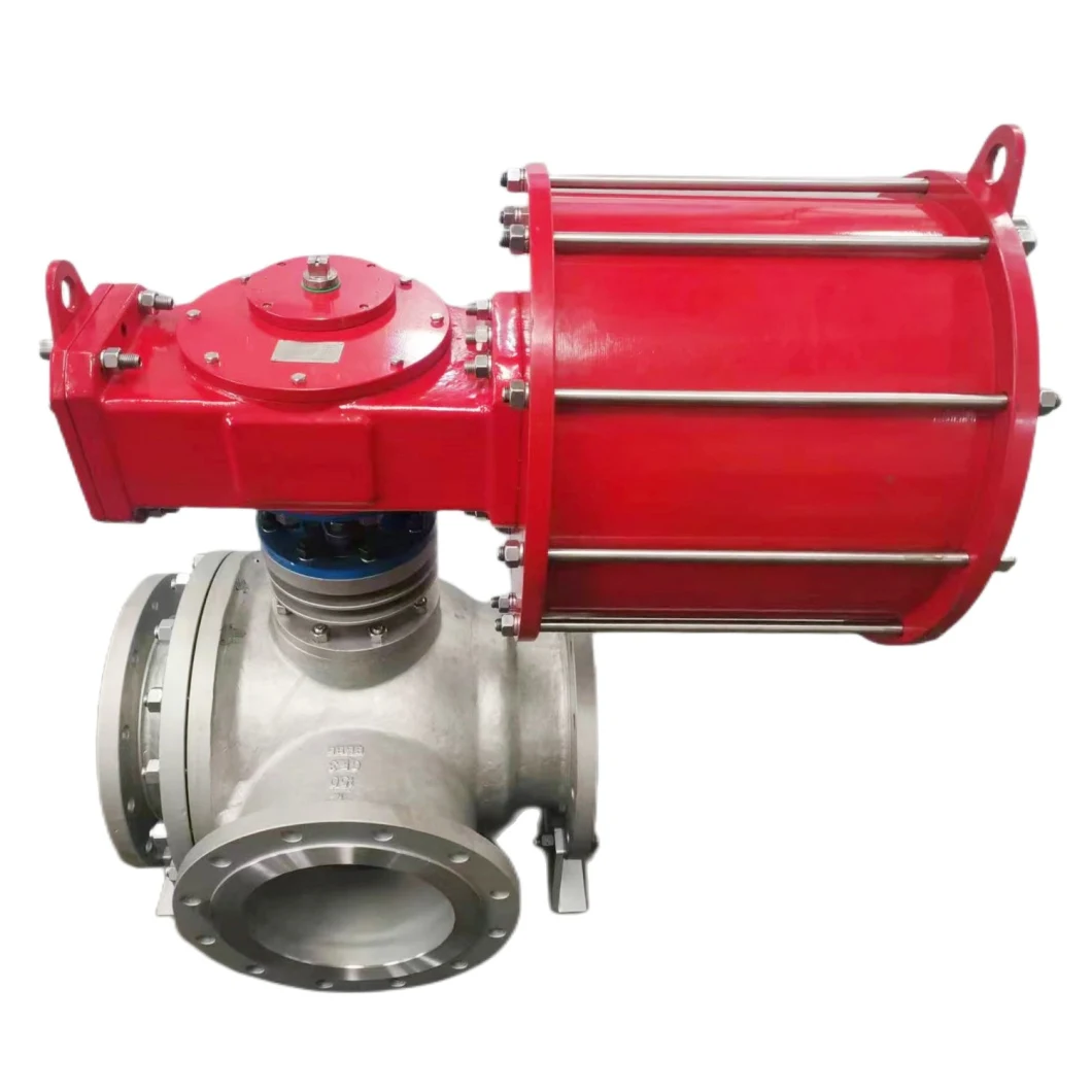 Flanged High Temperature High Pressure Fixed Tee Ball Valve